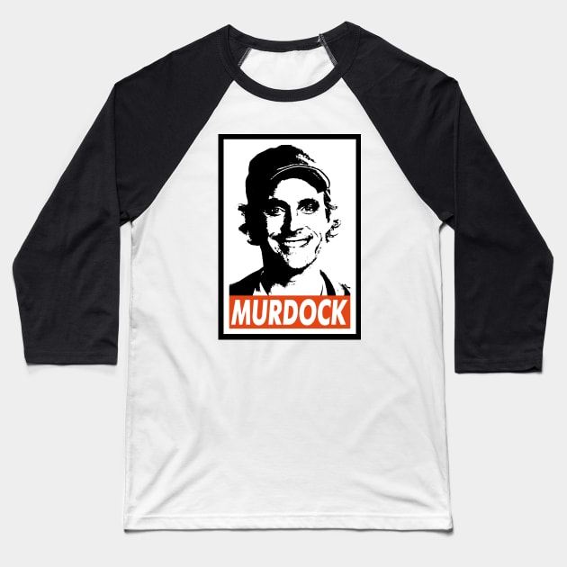 A-team - Murdock Baseball T-Shirt by DoctorBlue